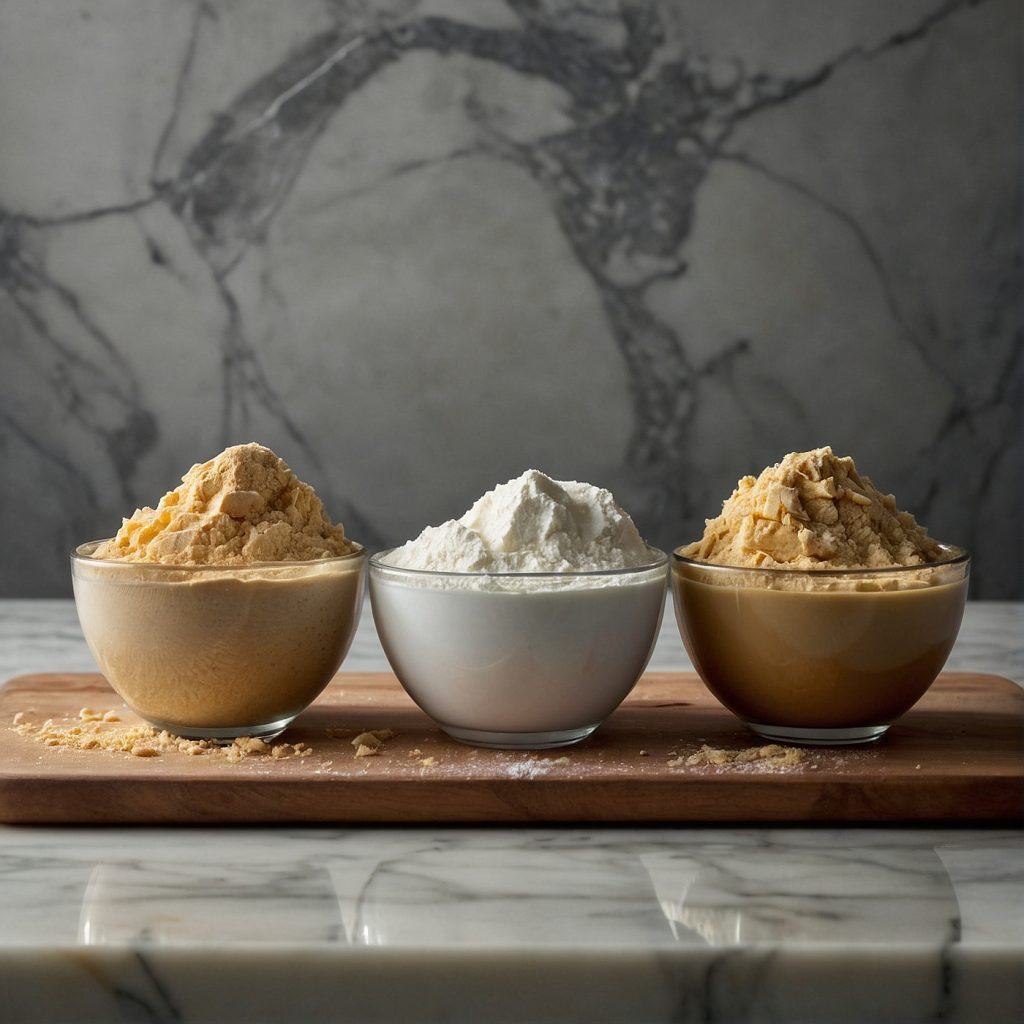 This image shows the dry ingredients used in making butter cake.